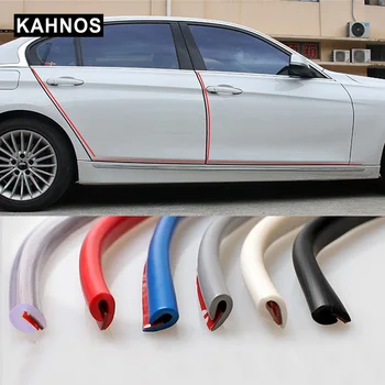 

5M/10M Car Door Protector Strips Rubber Edge Protective Strips Side Doors Moldings Adhesive Scratch Protector Vehicle For Auto