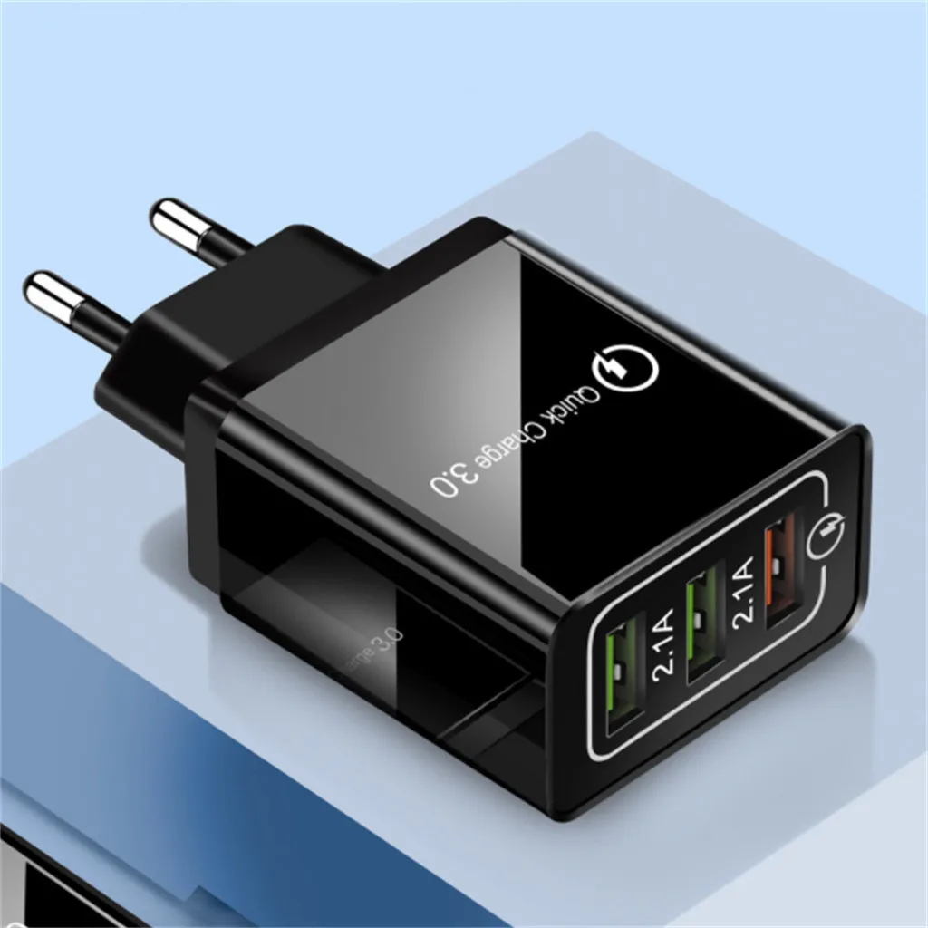 Сетевое зарядное устройство с 3-мя USB-портами и светодиодным дисплеем 3 0 А |