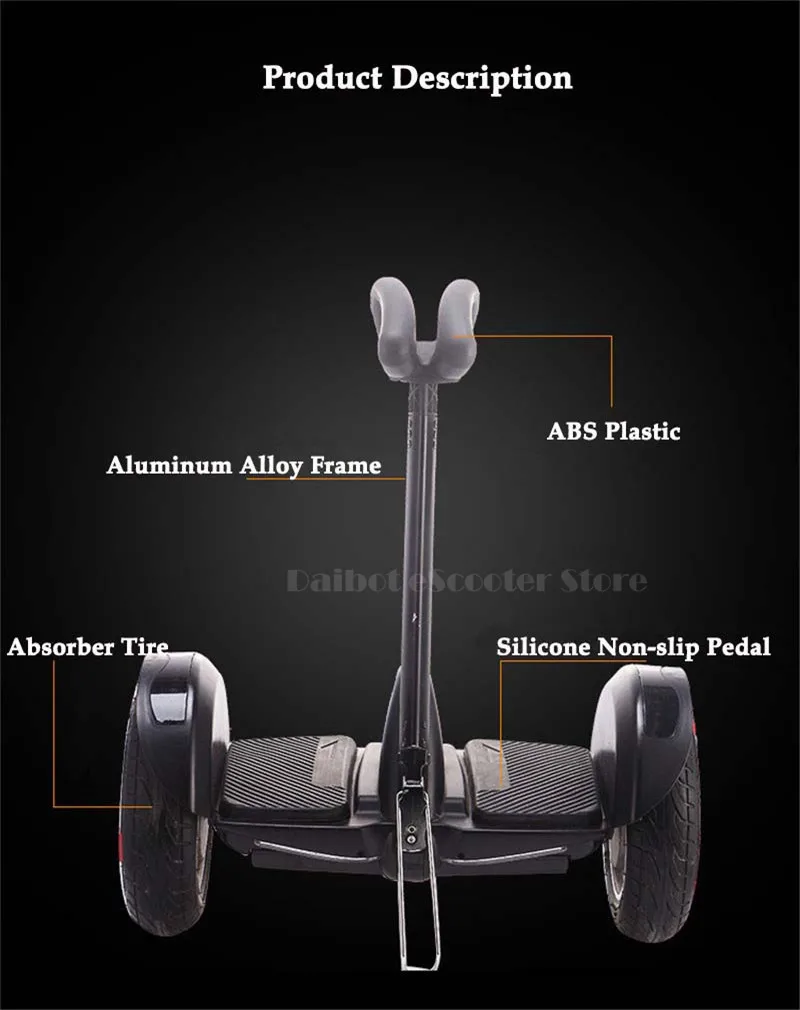 Daibot Oxboard Hoverboard Two Wheels Self Balancing Scooters with APP 10 Inch Self Balance Electric Scooter For Adults Kids      (19)