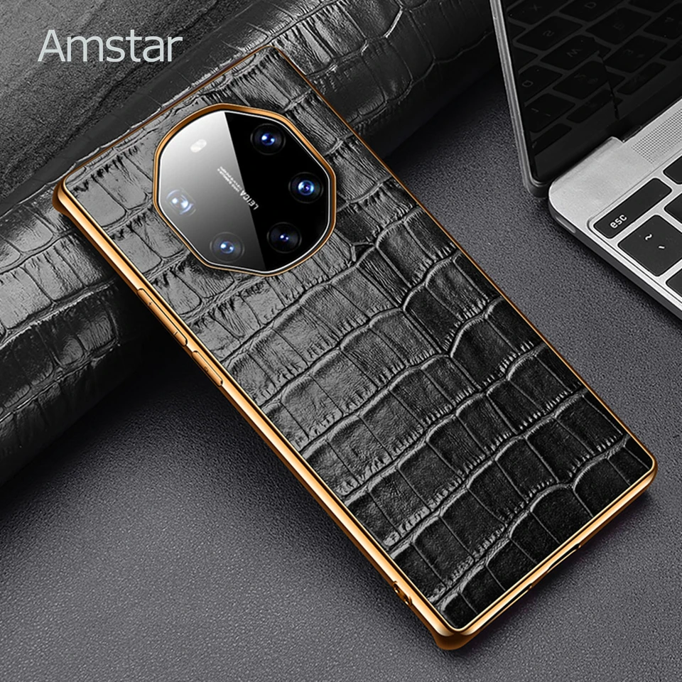Чехол Amstar из чистой воловьей кожи для телефона Huawei Mate 40 Pro Plus кожаный чехол с