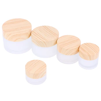 

Bamboo Bottle Cream Jar Nail Art Mask Cream Refillable Empty Cosmetic Makeup Container Bottle Storage Box G891