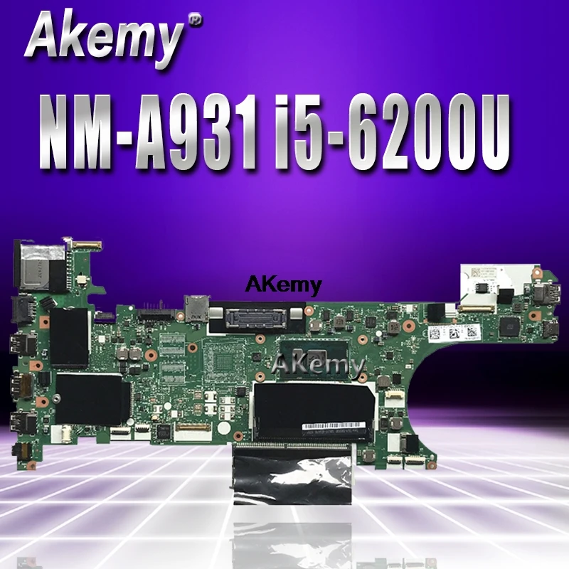 

01HW527 CT470 NM-A931 main board For lenovo Thinkpad T470 Laptop Motherboard SR2EY I5-6200U CPU DDR4