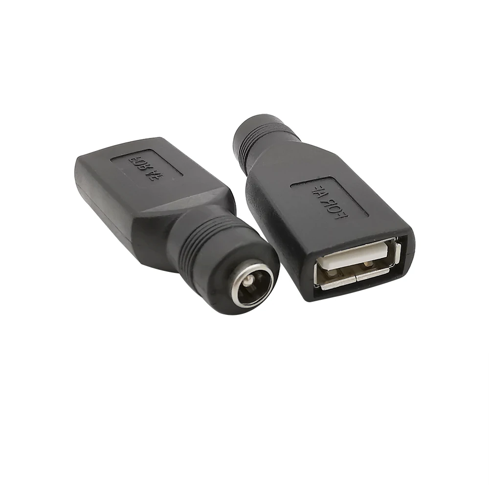 2pcs/lot 5V USB 2.0 konektor 5.5 x 2.1mm stejnosměrný energie ženské nabíjení nástrčkový na USB ženské hever rozhraní notebook konverze adaptér