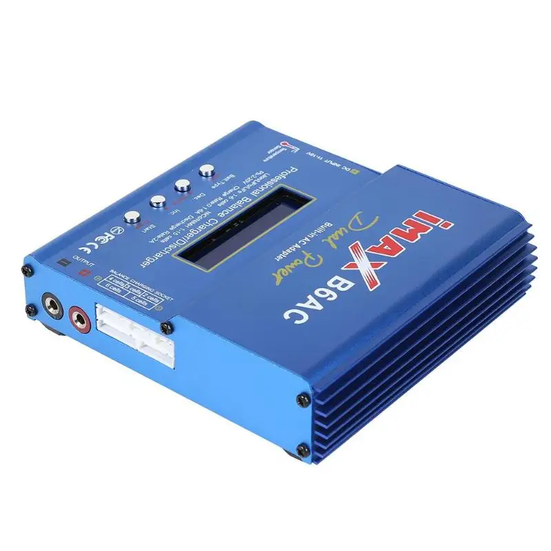 iMAX B6 AC 80W RC Charger 6A Dual Channel Balance Charger Li-ion Nimh Nicd Lipo LiFe With Digital LCD Screen Discharger