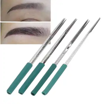 

Tattoo Needles 50pcs Lengthened Eyebrow Tattoo Needle Microblading Fast Coloring Tattoo Needle Tattoo Accessory 3RL/3RS/5RL/5RS