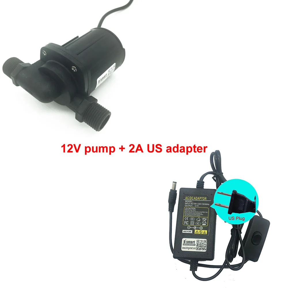 ; 12V DC мини водяной Бесщеточный насос подкачки 1100-2000L/ч 2,1-5 м 24V Погружной насос SR-1000C