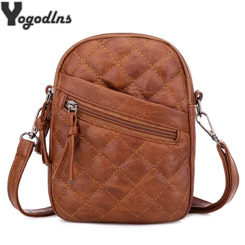 Retro Small Crossbody Bag For Women PU Leather Shoulder Bag Mini Messenger Bag Casual Brand Design Handbag Lady Purse bolso