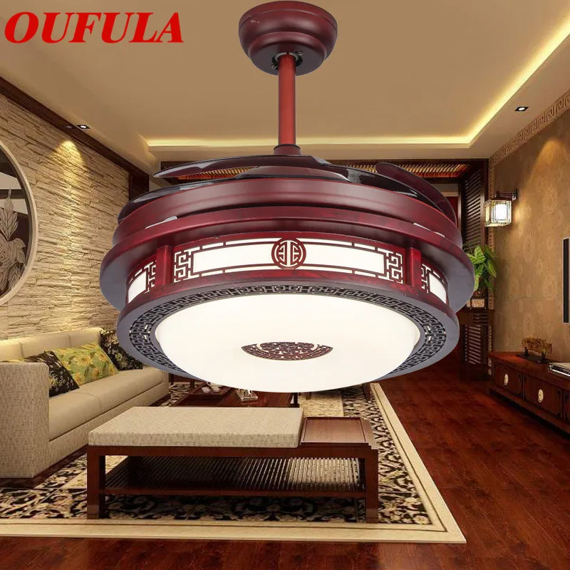 

OUTELA Ceiling Fan Lights With Remote Control Invisible Fan Blade Fan Lighting Decorative For Home Living Room Bedroom