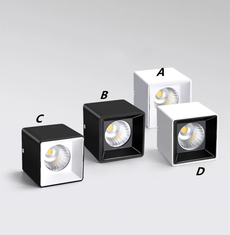 

Dimming square LED downlight 7W / 10W COB LED ceiling spotlight AC85-265V LED chandelier warm cold white indoor lighting