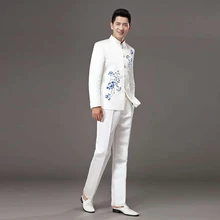 Одежда для выступлений в народном стиле для взрослых, новые большие костюмы для хора, мужские костюмы для взрослых, традиционный костюм для китайских танцев