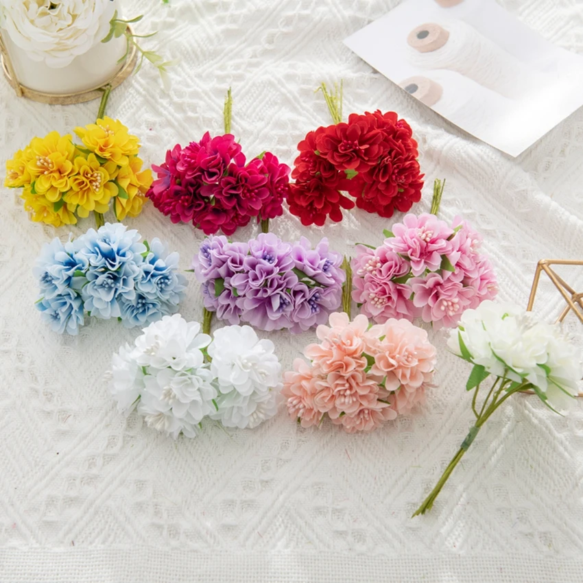 Mini Bouquet Flowers Decoration  Mini Decorations Flowers Diy - 60pcs  Artificial - Aliexpress