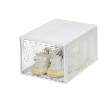 

Big Size Shoe Box Shoe Storage Organizers Stackable Clear Shoe Storage Box Rack Clear Drawer 36X28.5X21.5cm TB Sale