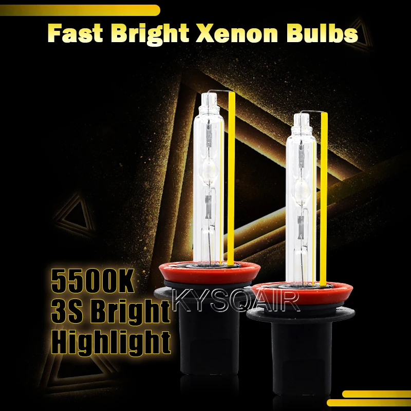 KYSQAIR Super Bright High Quality DLT F5 AC 55W HID Xenon Ballast Kit Xenon H1 H3 H7 H11 9012 D2H 5500K 12V Auto Lamp Bulbs (1)