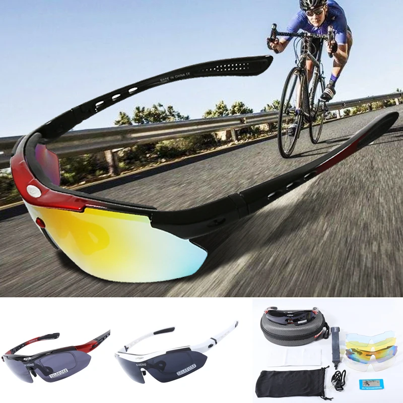 Sunglasses White Black Mountain Bike Cycling Helmet Sun Glasses Red Men Women 