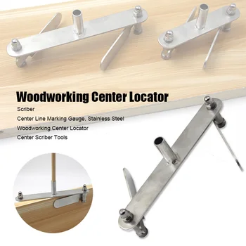

Woodworking Center Locator Line Scriber Center Line Marking Gauge Stainless Steel Center Scriber Tools CLH@8