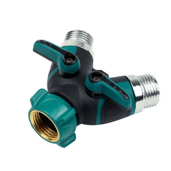 

Anti Leak Hose Splitter 3/4 Inch Y Type Connector Adapter Valve Tubing 3/4inch Y-Type Two Way Outdoor Garden Tap