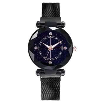 

Women's watches Fashion Magnet Buckle Starry Sky Watch Mesh Belt Ladies watch 2020 reloj mujer relogio wristwatch zegarek damski