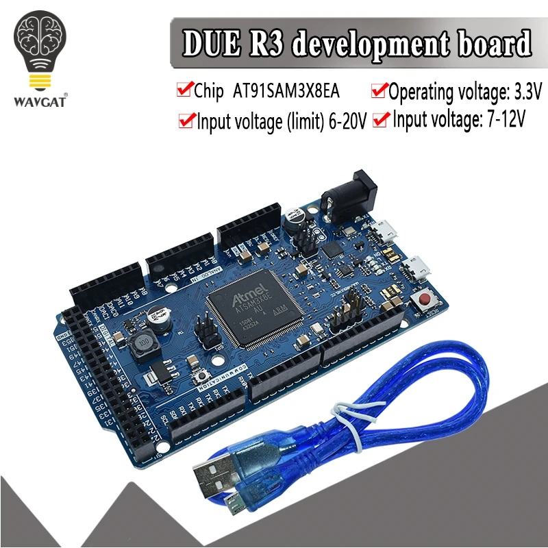 Duemilanove из-за R3 доска AT91SAM3X8E SAM3X8E 32-битный ARM Cortex-M3 Управление модуль+ USB кабель для Arduino