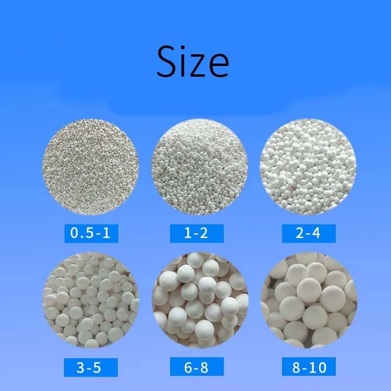 1-10 mm Alumina Activator Ball Filter Dry Desiccant Aluminium Oxide for R&D Ceramic Powders Diameter Adsorbent&Desiccant
