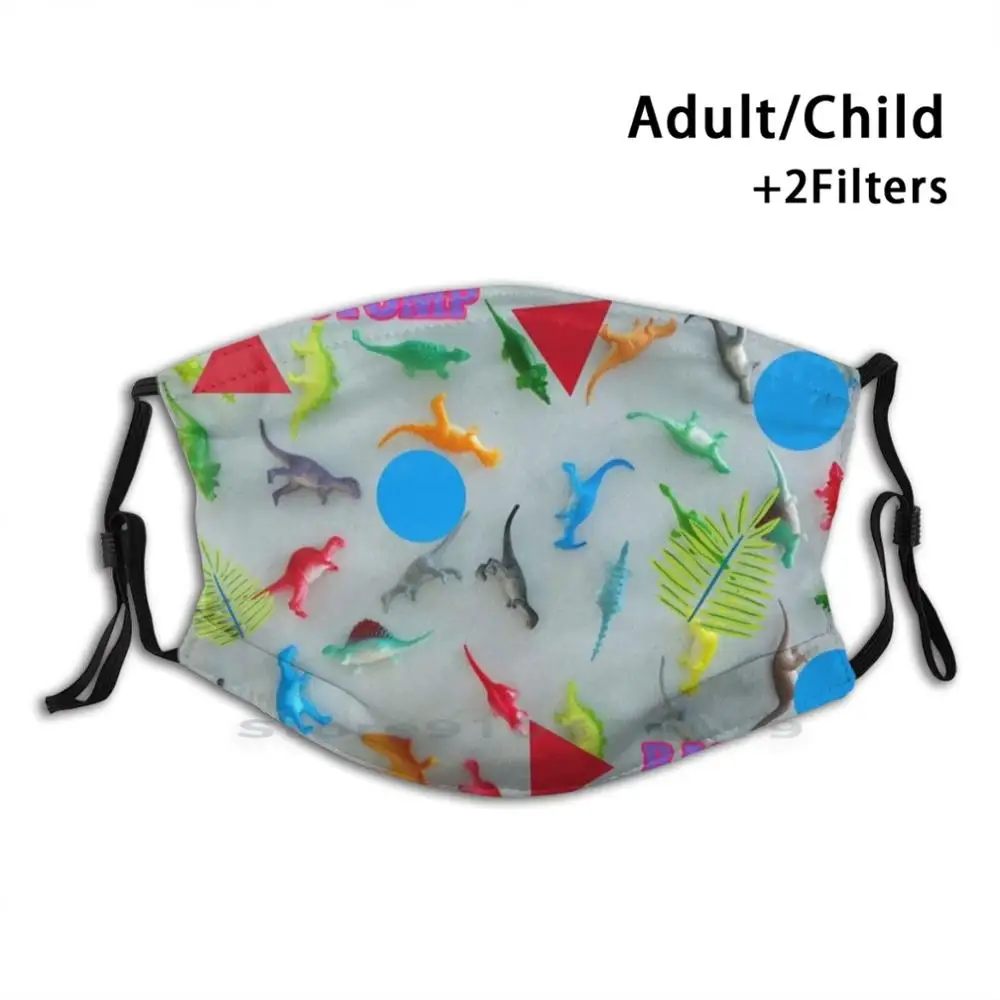 

Dino Craze Design Anti Dust Filter Washable Face Mask Kids Dinosaurs