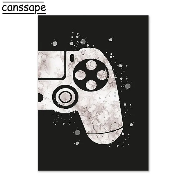 BSZY Get Video Game Wall Art Gaming Poster Black and White India