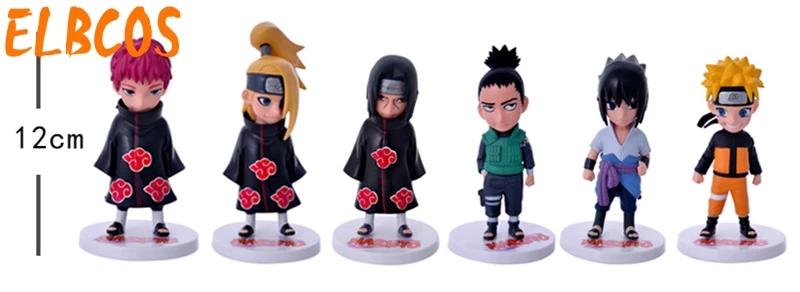 ELBCOS Наруто Какаши Lee Neji Gaara Sasuke Нара сикамару Itachi Deidara 10-12com Q ver. Подвижная фигурка-модель игрушки