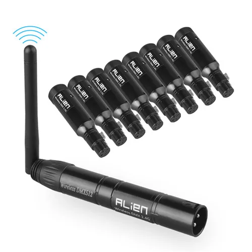 1T8R ALIEN Recharge 2,4G ISM беспроводной DMX 512 Dfi контроллер приемник XLR передатчик для дискотеки DJ вечерние панели для DMX сценический светильник - Цвет: 1T8R