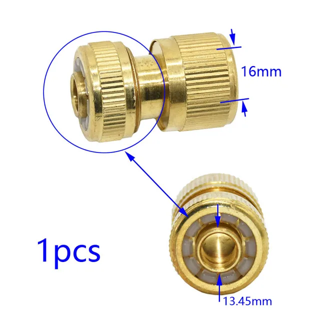 Sárgaréz 1/2 "Kerti Tömlő Gyors Csatlakozó 16 Mm -Es Waterstop Réz Öntöző Vízhez 1Db - Image 5