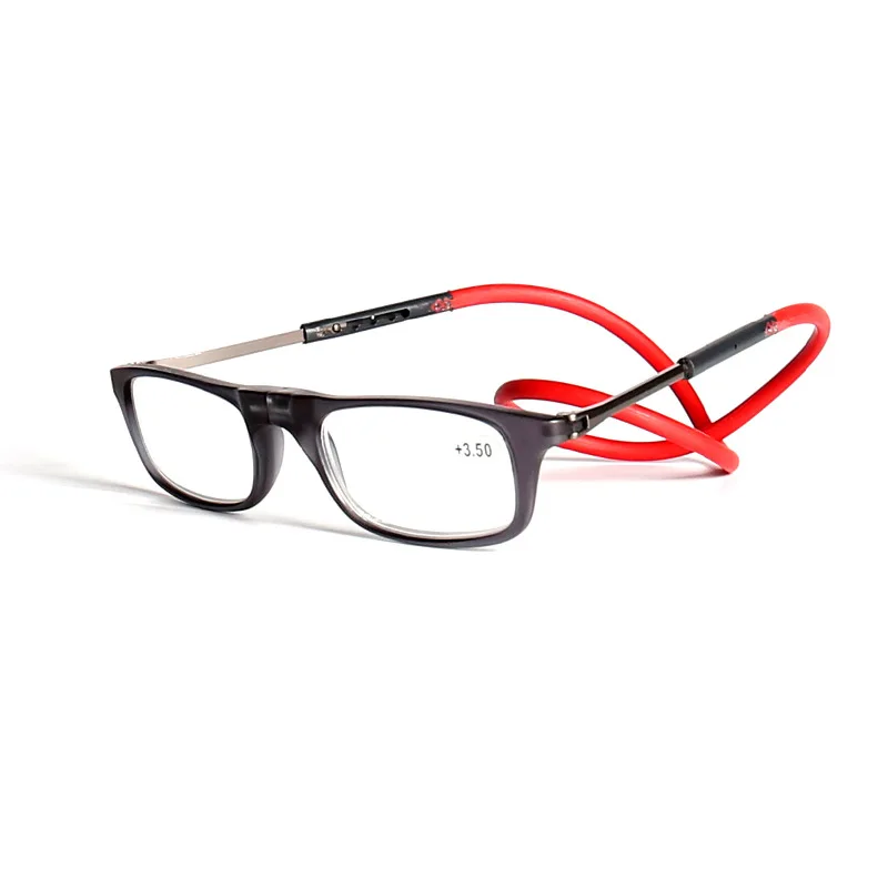 

Magnetic Folding Reading Glasses Men Women Hanging Neck Glasses For Read Adjustable Front Presbyopic Diopters +1.0 1.25 1.5 1.75