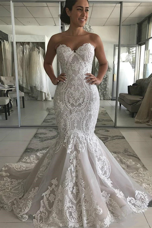 Горячая Новинка Длинные свадебные платья русалки кружевные Vestidos De Novia 100% такие же