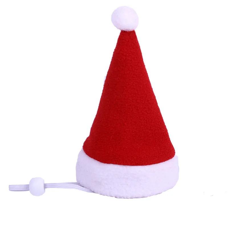 Зимняя теплая накидка для питомца, шапка, шарф, красная шляпа Санта, Рождественский костюм для питомца, для щенка, кошки, рождественские аксессуары для питомцев, одежда для костюмированной вечеринки - Цвет: hat