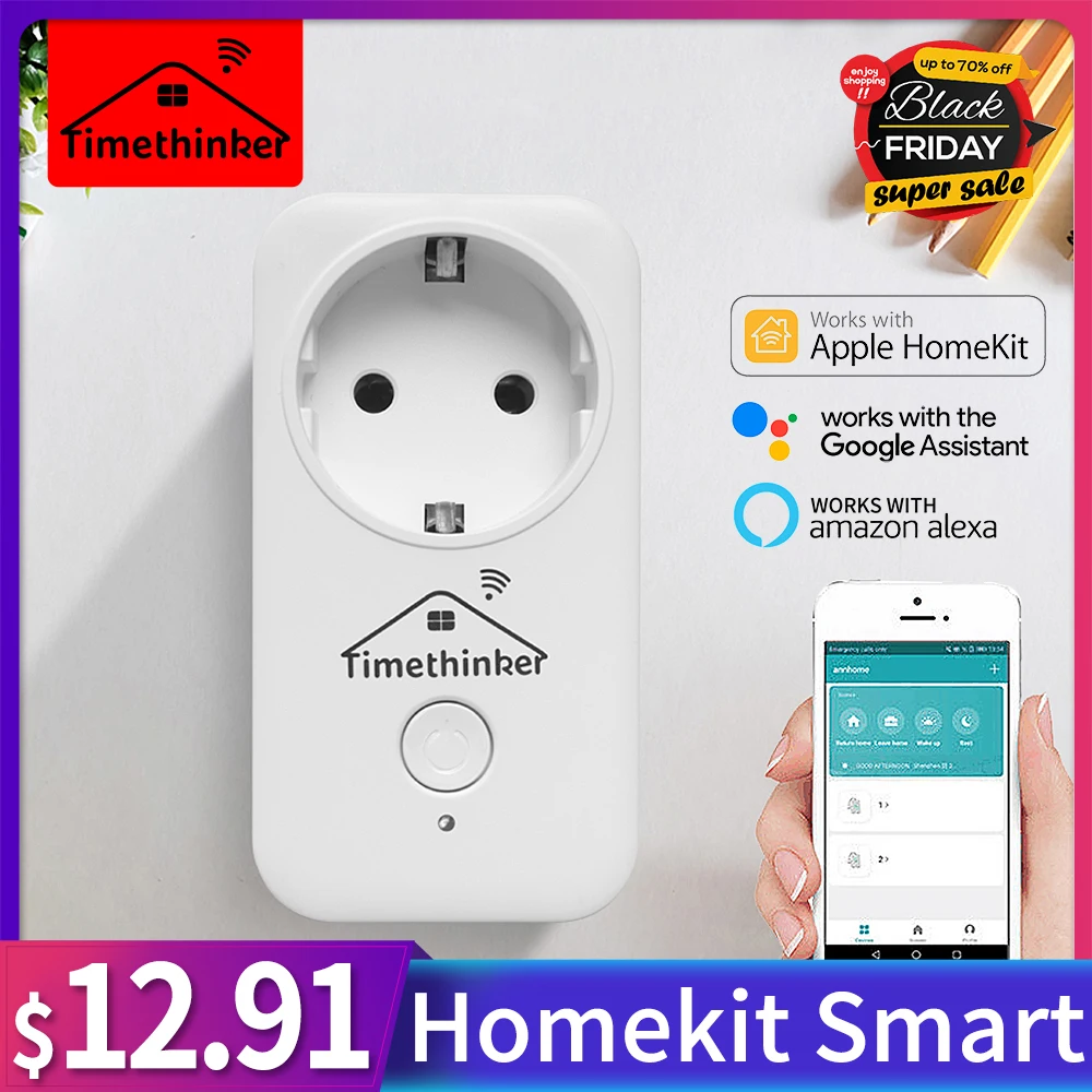 Умная розетка Timethinker с Wi Fi AU US EU UK для Apple Homekit США Alexa Google Home приложение Siri голосовое
