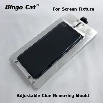 

Mobile Phone Glue Remover Cleaning Mold Adjustable Screen Fixture Mould For Samsung iPhone Screen OCA Glue Heating Removing