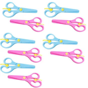

10Pcs Mini Safety Plastic Scissors Student Kids Stationery Home School Supplies Kindergarten DIY Cutting Paper Tool
