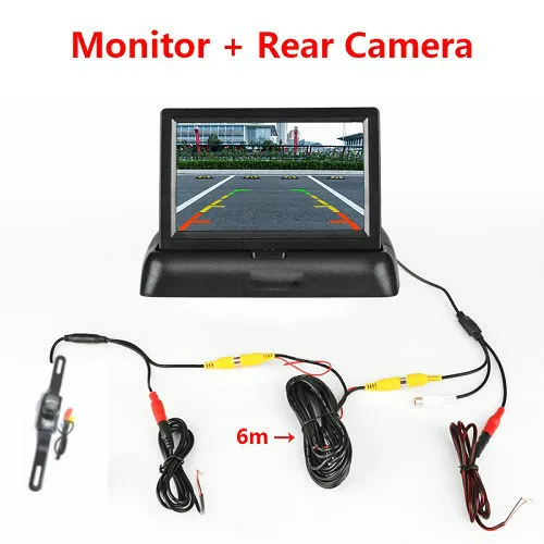 4,3 дюймов HD складной автомобиль заднего вида TFT ЖК-дисплей монитор с ночного видения резервная камера возврата к транспортному средству - Название цвета: y09 camera