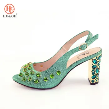 

New Arrival Italy Designs Lady High Heels Wedding Shoes Decorated with Rhinestone Women Sandals Without Matching A Bag For Party