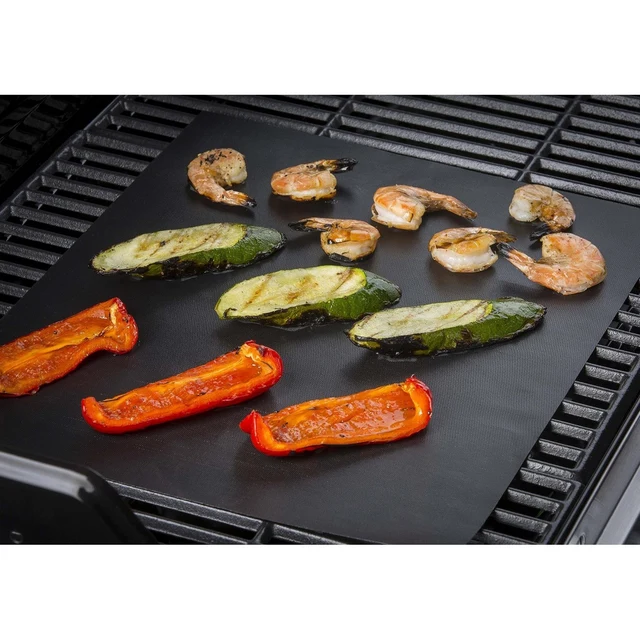 2Db/Set 40*30 Cm Újrafelhasználható, Nem Tapadható Bbq Grill Szőnyeg 0,2 Mm Vastag Ptfe Barbecue Sütőbetétek Főzőpad Parti Szerszámok - Image 5