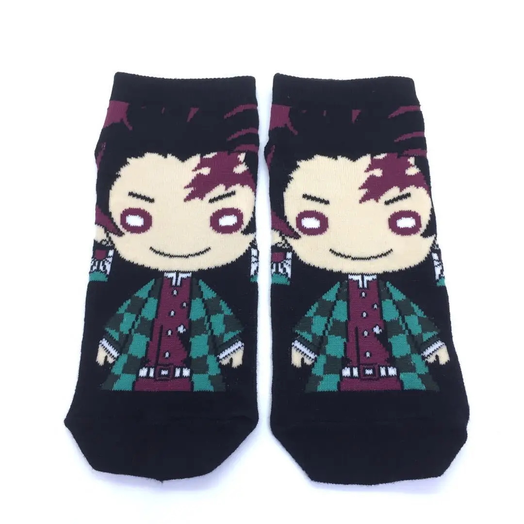 

1pcs Anime Kimetsu No Yaiba Short Socks Kamado Tanjirou Nezuko Cosplay Cartoons Sock Cotton Socks Halloween