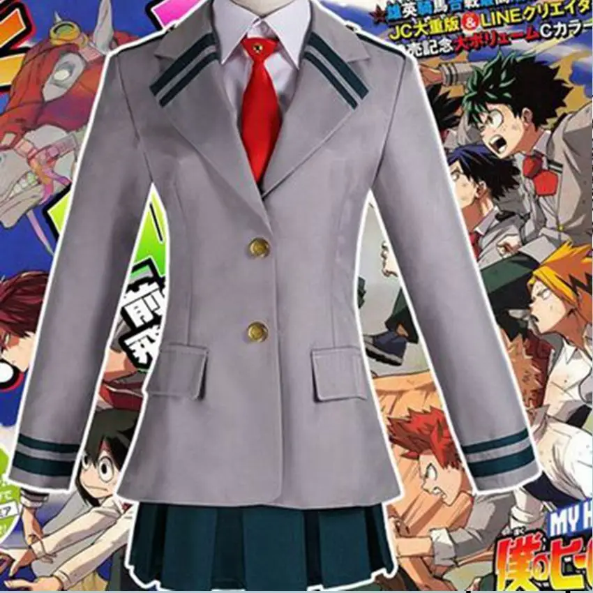 My Boku No Hero academic YAOYOROZU MOMO Ochaco Uraraka Tsuyu/Школьная форма для девочек костюм|Костюмы