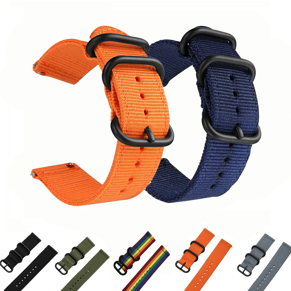 Variopinto Tessuto Di Nylon Per Samsung Gear S3 S2 Frontier Galaxy Orologio 46 Millimetri Amazfit Bip Nato Strap Attivo Cinturini