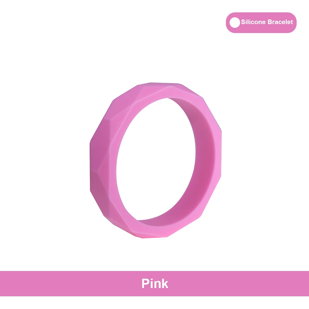 Mabochewing 1PCS Fashion Stylish Geometric Mommy Women Charm Wristband Food Grade Silicone Baby Teether Bracelet