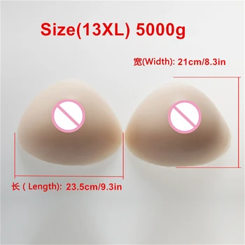 

Drag Queen Huge Breast 5000g/Pair Crossdresser Realistic Silicone Breast Forms Transgender Artificial Boobs