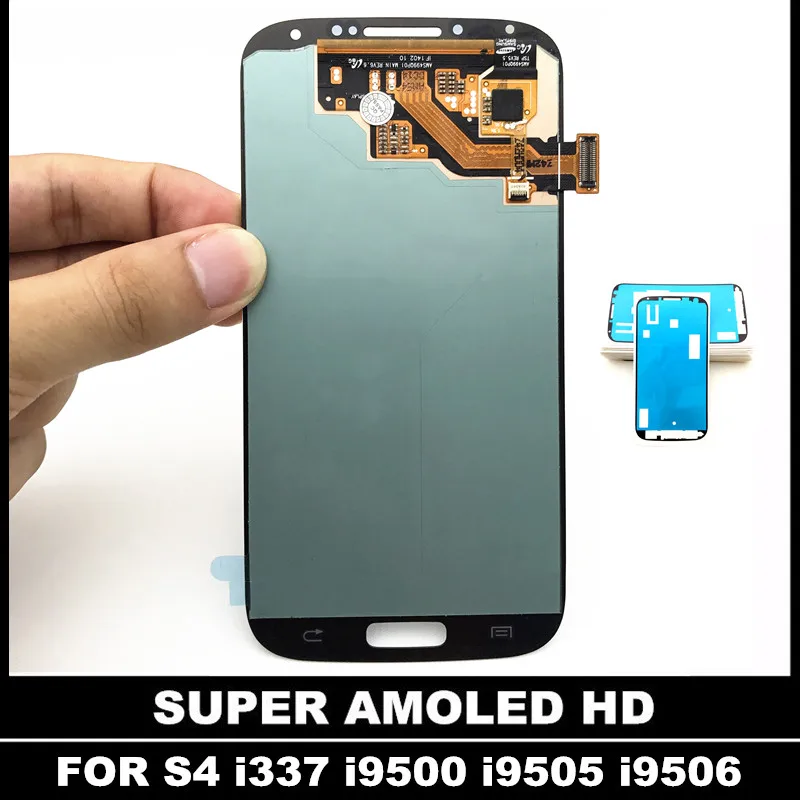 Полный дигитайзер LCDs Замена для Samsung Galaxy S4 i9500 i9505 i9506 i337 телефон AMOLED ЖК дисплей