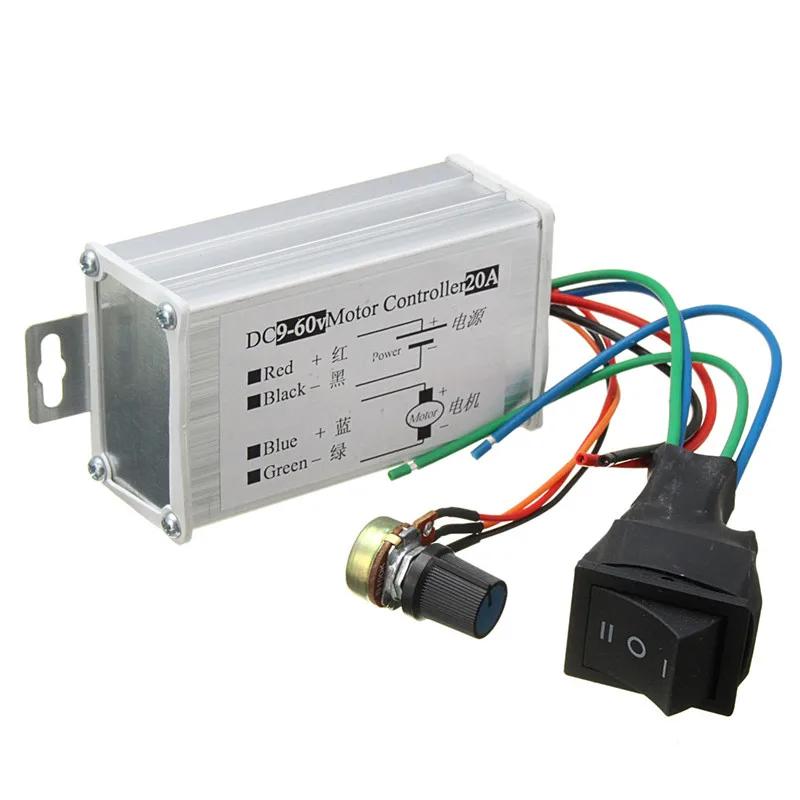 DC 12V 24V 36V 48V Реверсивный регулятор скорости двигателя PWM контроллер PWM постоянного тока, регулятор скорости