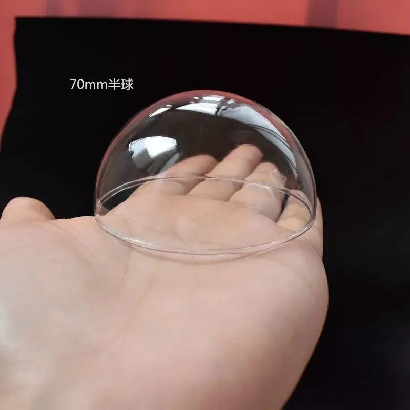 50 60 70mm Hemisphere glass dome cover big glass half bottle clear half round bottle globe bubble vial pendant