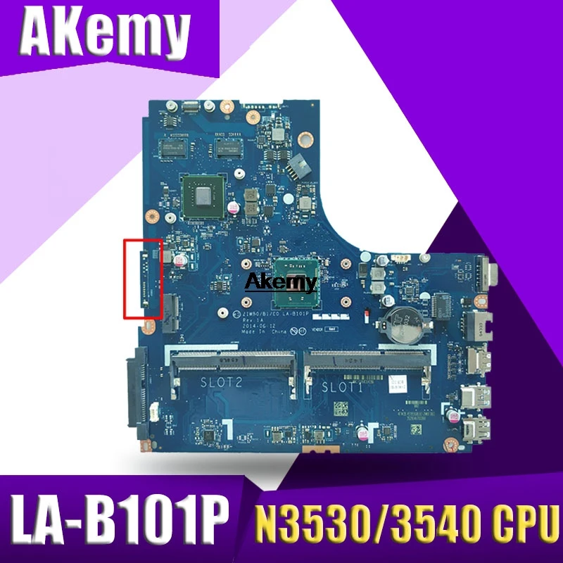 

Free Shipping NEW Tested mainboard for lenovo B50-30 LA-B101P Notebook motherboard with N3530 N3540 cpu