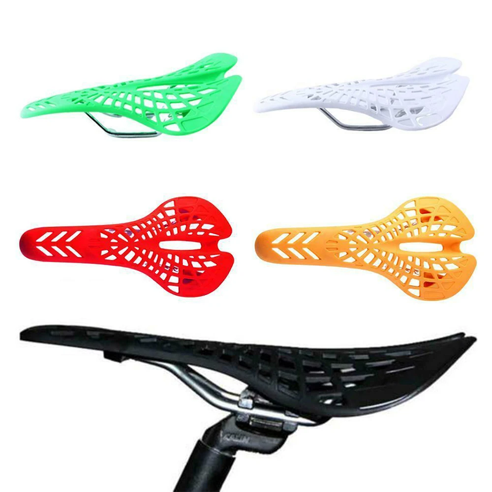 

1PC 5 Colors Ultra-Strong Polymer Reinforcement Plastic Bike Seat Mountain Road Bicycle Hollow Out Saddle Seat Cycling Accessory