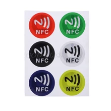 6 sztuk wodoodporny materiał PET naklejki NFC inteligentny klej Ntag213 tagi dla wszystkich telefonów Drop Shipping tanie tanio CN (pochodzenie) GUGUJI222 PVC + adhesive sticker White