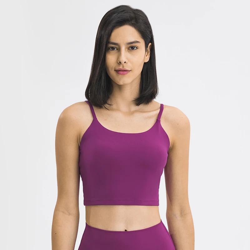 Light Support Padded Sports Bras Women Cotton Feel Self Bra Fitness