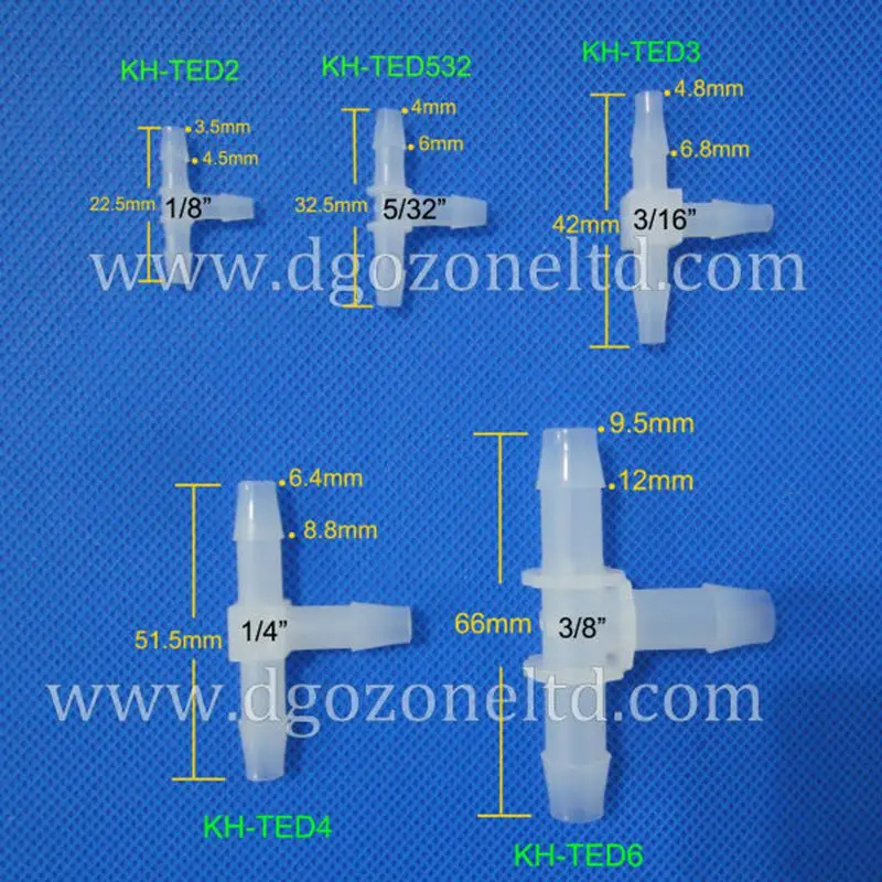 1/" PVDF пластиковый тройник соединитель садовые водяные соединители с колючей KH-TED4